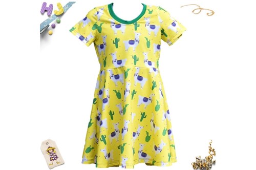 Mini Juice Skater Dress in No Drama Llama